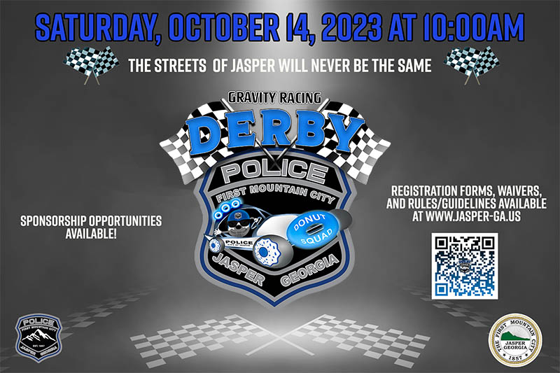 Jasper Police Department Gravity Racing Derby on October 14, 2023